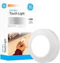 GE Round Mini Touch Light, Battery Operated, White, Push On/Off, Wireless, Emergency Lighting, Hurricane, Storm, Tornado, Under Cabinet, Closet, Attic, Nightstand, Nursery, Bathroom, Hallway, 55219