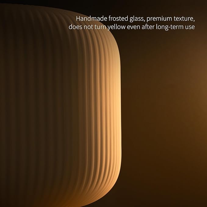 Aisilan Opal Glass Cordless Table Lamp, Touch Control & Motion Sensor, Stepless Dimmable Rechargeable Bedside Lamp for Bedroom & Living Room Decor