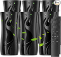 6-Pack Automatic Air Freshener Spray Dispenser with Remote Control,Wall Mounted/Free Standing for Commercial Use,Multiple Time Scent/Mist Release Settings for Room/Restroom (BLACK, standard)
