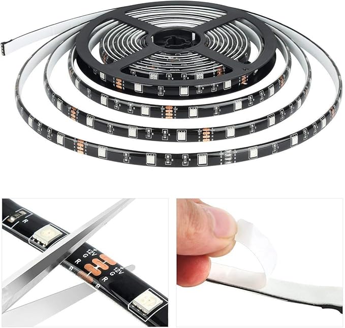 MIHEAL WiFi Wireless Smart Phone Controlled Led Strip Light Kit with DC12V UL Listed Power Supply Waterproof SMD 5050 32.8Ft(10M) 300leds RGB Music LED Light Strip Compatible with Android, iOS Alexa