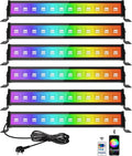 T-SUN RGBCW Wall Washer Lights 6 Pack 50W Stage Wash Light Bar Smart APP & Remote Control Music Sync Memory Timing Color Changing Wash Light for Stage Birthday Party Wedding Outdoor Indoor