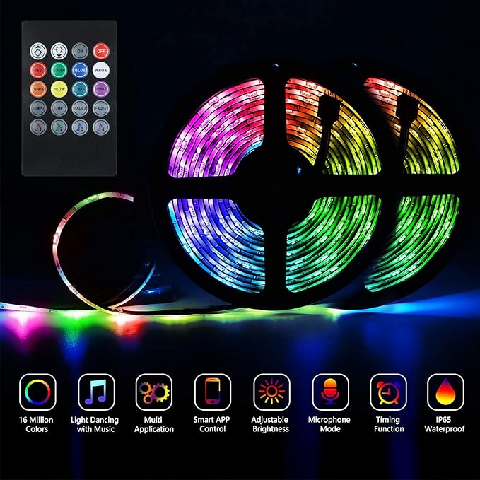 Led Strip Boat Lights Kit, 50FT Bluetooth Multi-Color Marine Pontoon Led Lights, Waterproof Boat Interior Light, Under Gunnel Deck Lights, Night Fishing Lights, APP/Remote Control, Sound Music Sync