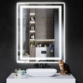 40"x30" LED Bathroom Mirror with Anti-Fog, Stepless Dimmable Lights, 3 Color Modes, Shatter-Proof Tempered Glass,Waterproof Design