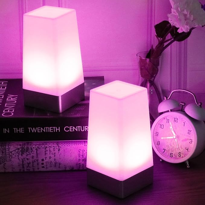 WRalwaysLX Motion Sensor Table lamp (2 Remote Silver Square)