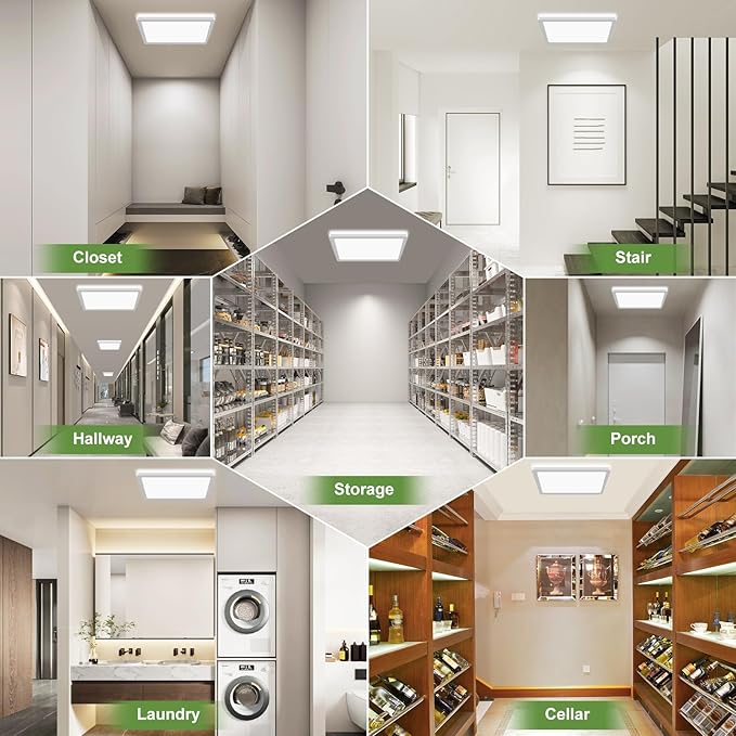 LEZOE 24W Motion Sensor LED Ceiling Light dimmable with Remote, 12Inch 2400lm 3000K/4000K/6500K Flush Mount Ceiling Lighting Fixture, Radar Sensor Lamp for Hallway Closet Laundry Porch Stair
