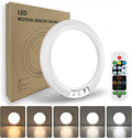 Wireless Motion Sensor Ceiling Light, 7.5" Ultra-Thin 8000mAh Rechargeable, 450 Lumen, 5 Color Temps, Dimmable with Timer & Remote, Magnetic Stick-On Mount for Closet, Hallway, Pantry, 1-Pack