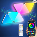 Triangle LED Light Panels, Triangle Lights with 6 Connection Ports, Real RGBIC Gaming Lights for Gaming Setup, Smart Wall Lights for Bedroom App Control Music Sync for Gaming Room Streaming, 6 Pack