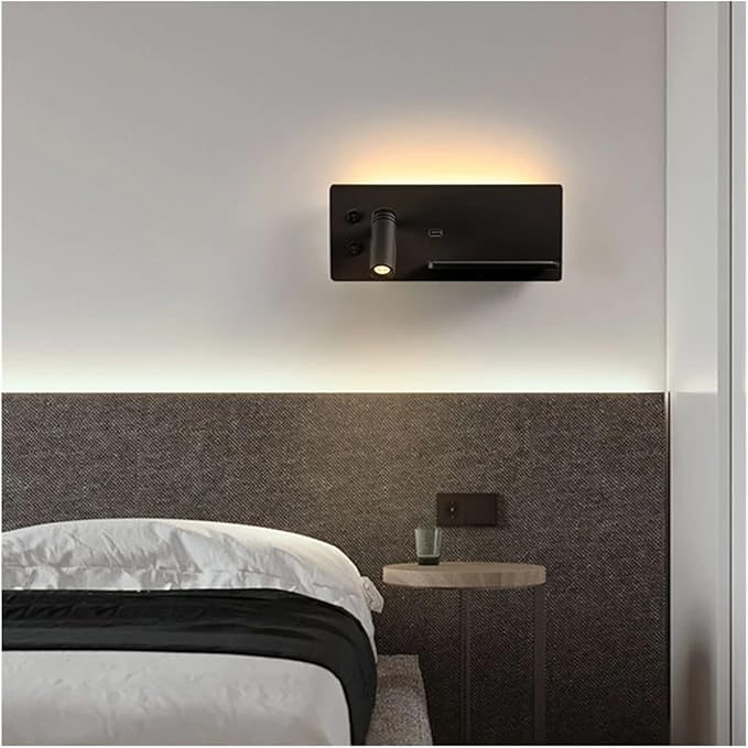 Wireless Charging Column Modern Minimalist Style LED Tone Wall Light Black White Luxury Home Decor Home Appliances Bedroom Nightstand,Chandelier
