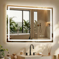 40X30 LED Bathroom Mirror with Lights, Anti-Fog, Dimmable - Lighted Bathroom Vanity Mirror with Front & Back Light, 3 Color Temperatures, Memory Function, Tempered Glass (Horizontal/Vertical)