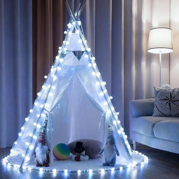 Led String Lights for Bedroom, Fairy Lights Plug in with Remote 38ft 100Led 8 Modes Timer Dimmable USB Christmas Lights for Indoor Bedroom Classroom Dorm Garden Party Wedding Xmas Decor, White