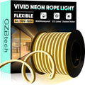 GZBtech Flexible LED Neon Rope Lights 100FT,AC 110-120V Waterproof Strip Light, 2800K Cuttable Connectable Neon Lighting for Indoor Outdoor Home Decor/Commercial Use-Warm White 30M, ETL Listed