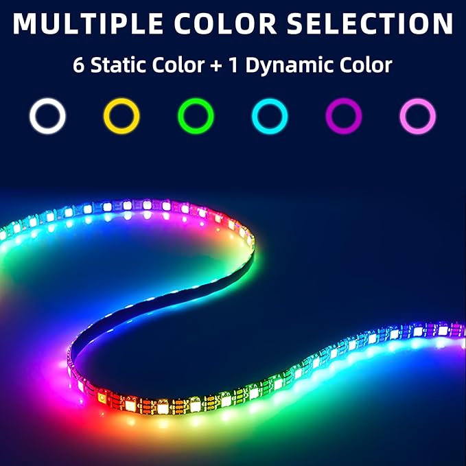 FENCHILIN Vanity Mirror with Lights, 23" x 18" RGB Backlit + Front Lit Hollywood Makeup Vanity Mirror LED Strip with 3 Colors Modes Smart Touch for Dressing Room & Bedroom White