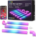 Torchlet Smart RGB Wall Light, Home Decor LED Light Bars for Gaming and Streaming, Music Sync and Ambiance Glide Lights with 256 Dynamic Scenes, 6 Pcs and 2 Corner