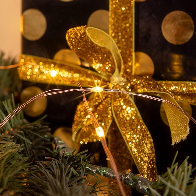 66Ft Warm White Plug in Fairy Lights 200 LED Waterproof Copper Wire String Lights Twinkle Lights with Remote for Christmas Tree Bedroom, Porch, Patio, Garden Wedding Party