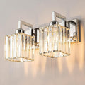 19.5" KnurledBrassWallSconcesSetof2,BronzeBathroomVanityLightFixtureswithWaterRipplesGlassTube,ModernLampforBedroom,LivingRoom,Hallway,Staise,Mirror,Kitchen