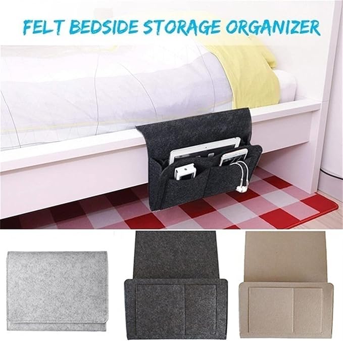 Bedside Storage Organizer, Table Cabinet Storage Organizer Bedside Organizer For Remotes Phone Glasses