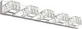 ZUZITO 5 Lights Bathroom Vanity Light - Crystal Modern Bathroom Light Fixtures - 30W Dimmable Vanity LED Lights for Restroom - Chrome Bath Light bar Cool White Light