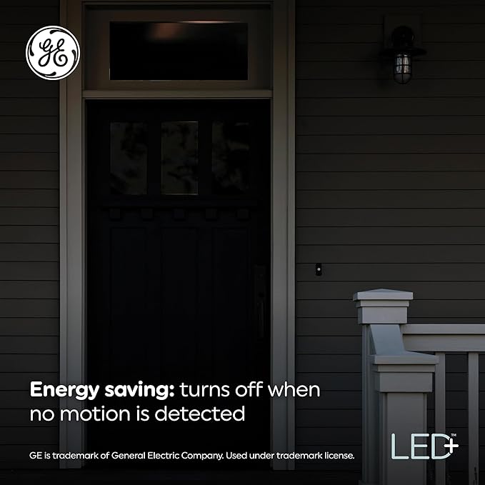 GE LED+ Motion Sensor Fixture, 20W, Flush Mount Ceiling Light with Motion Sensor, Security Light, Soft White (1 Pack)