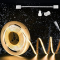 PAUTIX COB LED Strip Light IP65 Waterproof 32.8ft/10m 5040LEDs Warm White 3000K,High Lumen Flexible CRI90+ LED Tape Super Bright DC24V,for Cabinet Home DIY Lighting Projects(Power Supply Not Included)