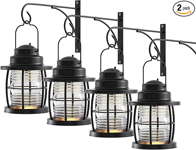 GOODSMANN Landscape Lighting Low Voltage Outdoor Wall Lights 4PK Outdoor Wall Sconce 1.1W LED 32 Lumen with Cable Connectors 2900K Warm White for Patio Front Door Entryway