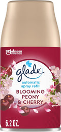 Glade Automatic Spray Refill, Air Freshener for Home and Bathroom, Blooming Peony & Cherry, 6.2 Oz