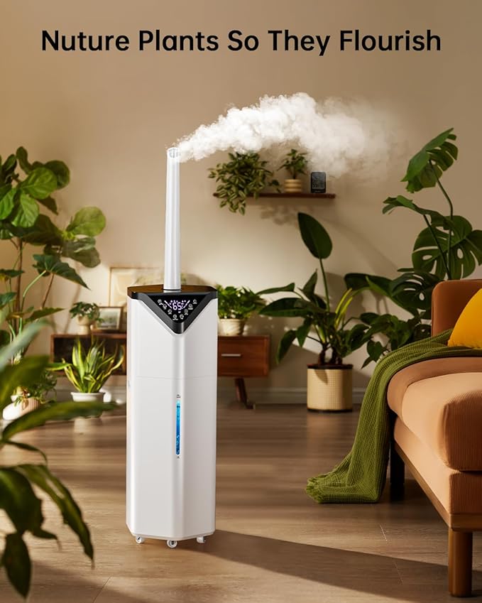 5Gal Smart Humidifier Large Room up to 2800ft², 1000mL/h, APP & Remote Control, 180° Auto Rotating Nozzle, 24H Timer, 60H Supersized Cool Mist Humidifiers for Whole House Home Office Plants