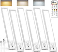 Under Cabinet Lighting Wireless, 2200mAh Rechargeable Motion Sensor Light Indoor, 3 Color Temps, Dimmable, Wireless LED Closet Lights Remote, Magnetic Under Counter Light for Kitchen, Pantry, 6 Pack