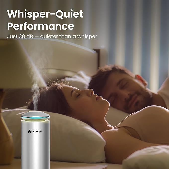 MajesticMist WiFi Waterless Essential Oil Diffuser, Aluminum Cold-Air Aroma Diffuser for Large Rooms up to 1000 sq ft, App & Remote Control, 4oz, USB-C Plug-in, Quiet, LED Display