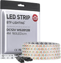 BTF-LIGHTING WS2812B IC RGB 5mm Ultra Narrow LED Strip 2020SMD DC12V Individually Addressable 13.1FT 160Pixels/m 640LED Dream Color Tape Light for Home DIY Decoration IP30 (No Adapter or Controller)