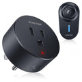 Remote Control Outlet, ELECTOP 15A/1500W Wireless Outlet Power Switch, No Wire Long Range Electrical Switch Plug On/Off for Lights, Fans, Christmas Lights, Household Appliance, 4000V Anti Surge Black