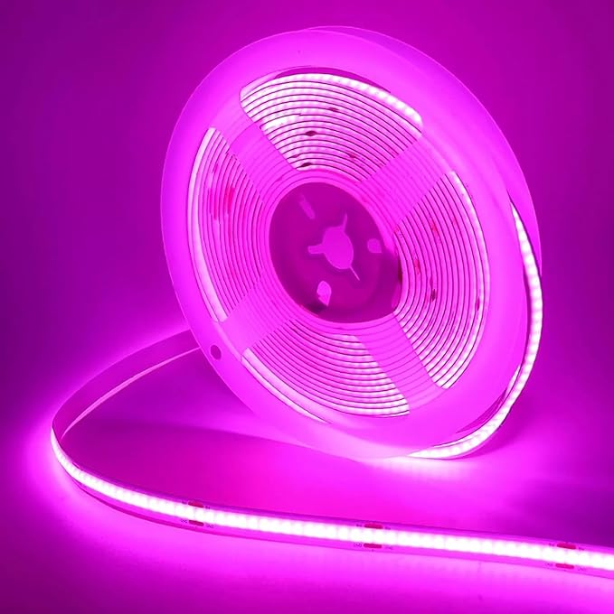 5V USB COB Led Strip Light White/Red/Green/Pink/Ice Blue/Yellow 300 LEDs Flexible Ribbon DC Night Lamp TV Backlights Home Decor for Under Cabinet Kitchen Living Room Shelving (White, 2M)