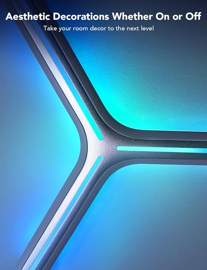 Govee Glide Y RGBIC LED Wall Lights, Smart Wi-Fi Gaming Lights with Music Sync, DIY and Timer Feature, LED Lights for Gaming Room, Wall Light 7 Pack