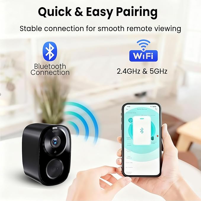 2026 Upgraded 2K Wireless Outdoor Security Cameras with Solar Panels, Free Cloud Storage, AI Motion Detection, Spotlight & Siren Alarm, 2-Way Talk, IP66 Waterproof