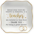 OASSIE Teacher Appreciation Gifts - 4"x4" Ceramic Jewelry Dish Tray - Inspirational Teachers Day Graduation Birthday Thank You End Of Year School Gifts for Teacher, Thank You Gift for Teachers Women