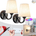 Peel and Stick Wall Sconces, No Drilling Stick On Wall Sconce, Wireless Battery Operated Wall Lights, Adhesive Wall Lamp with 10000mAh Battery Bulb for Bedroom Living Room Decor