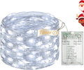 16FT 50 LED Fairy Lights Battery Operated with Timer, 8 Modes USB Mini Twinkle Light, Small String Lights for Christmas Tree Wreath Vase Bedroom DIY Wedding Party Decorations-Cold White