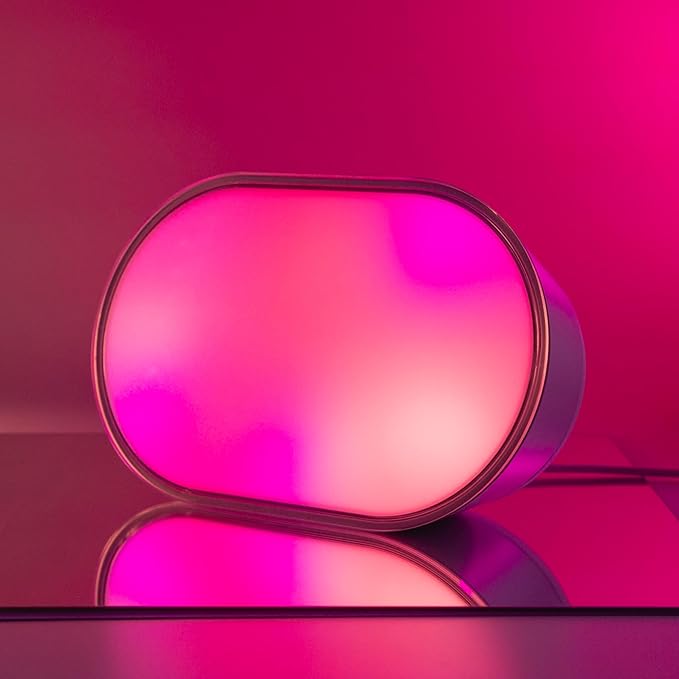 LIFX Luna Smart Lamp, 1000 LM Wi-Fi & Matter 1.3 Compatible, Alexa & Apple HomeKit Compatible, Plug-In Bedside Table Lamp & Wall-Mount, Color Changing Wall Wash, Sunrise/Sunset Effect, No Hub Required