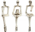 XINXUAN Halloween Decorations Skull Statue Home Decor - Modern Bookshelf & Desk Decor - 3 Piece Set (Retro - White)