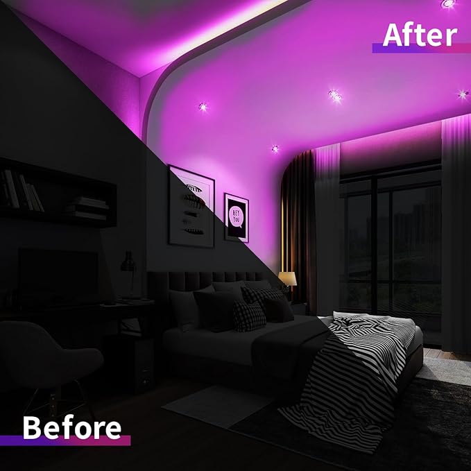 LED Neon Lights Flexible Purple 16.4FT/5M 12V DC Waterproof Flexible LED NEON Light for Indoors Outdoors Decorm [ No Power Adapter] Purple