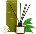 Craft & Kin Mayan Copal Reed Diffuser | All Natural Essential Oil & Rattan Scent Sticks | Winter Reed Diffusers for Home, Bathroom | Long Lasting Home Fragrance in Green Glass, 3.4oz