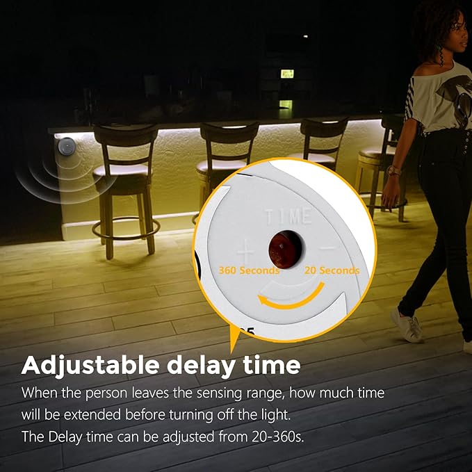 Motion Activated COB LED Strip,5 V USB Motion Sensor Neon LED Strip Lights,6.56FT/2M Waterproof 3500K LED Light Strip, DIY Flexible LED Night Light for Indoor Stairs,Corridor