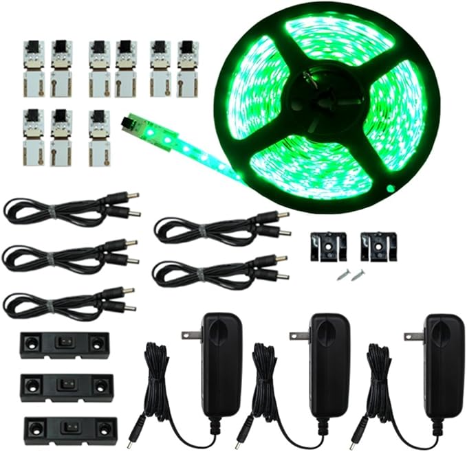 Inspired LED - Light Strip - Cut and Connect Kit - Super Bright Green - 39.5 ft / 12M - Strip Lighting LED - Dimmable led