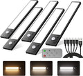 5Pack Under Cabinet Lighting, 3000mAh Rechargeable Motion Sensor Light Indoor, 8inch Magnetic Closet Lights with Dimmable & 3 Color Temps, Wireless Motion Activated Under Counter Lights for Kitchen