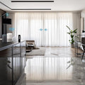 SmartWings Automatic Curtain Opener with Drapery, Motorized Vertical Blinds with Remote, Electric Closet Doors Sliding Panels Compatible with Alexa Google Homekit, Sheer Phantom Ethereal