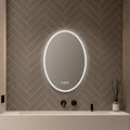 20x30 Inch Oval LED Lighted Makeup Mirror for Bathroom Vanity | LED Mirror for Bathroom with Fogless Waterproof Glass, 3 Color Dimmable | Wall Mounted LED Vanity Mirror | Smart Lighted Makeup Mirror