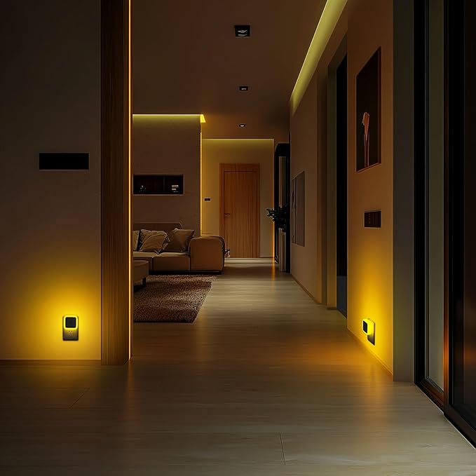 Sujeet Night Light, Night Lights Plug into Wall,Nightlight Plug in Night Light, Dusk to Dawn Night Lamp Led Night Lights for Adults Bedroom, Bathroom, Hallway (Amber)