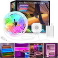 Daymeet Motion Sensor Under Bed Lights, 9.8ft RGB Motion Activated LED Strip Lights with Automatic Shut Off Timer App Control Cabinet Night Light Closet Lights for Hallway, Kitchen,Bedroom,Stair