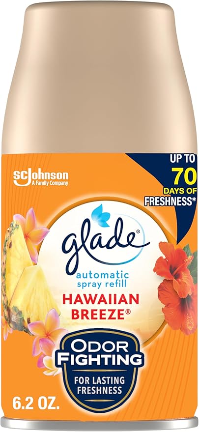 Glade Automatic Spray Refill, Air Freshener for Home and Bathroom, Hawaiian Breeze, 6.2 Oz