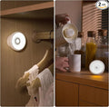 2 Pack Rechargeable Motion Sensor Light Indoor, Wireless Under Cabinet Lighting LED Lights for Bedroom/Bathroom/Kitchen/Stairs Home Decor (White Light)