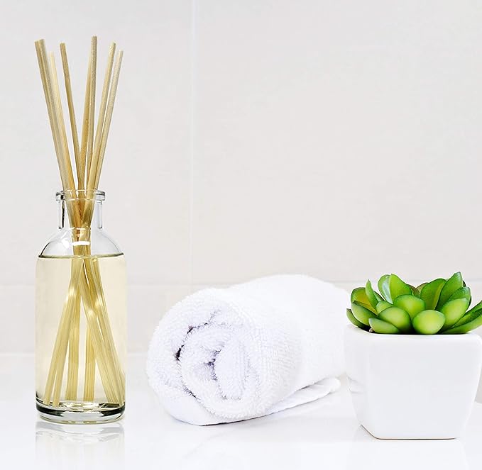 Urban Naturals Black Teakwood Reed Diffuser Oil and Sticks Set Refill | Includes a Free Set of Reed Sticks! Fresh Herbs, Birch, Pear, Sage & Amber Fragrance Notes | 4 oz.